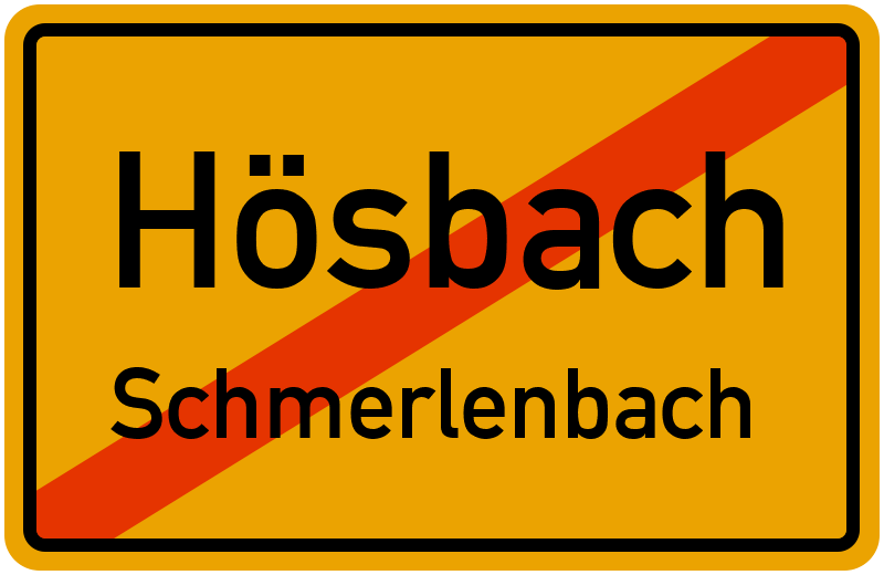 Ortsschild Hösbach