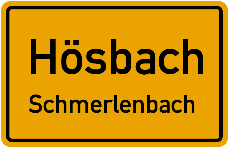 Ortsschild Hösbach