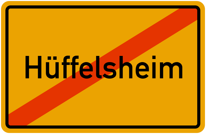 Ortsschild Hüffelsheim