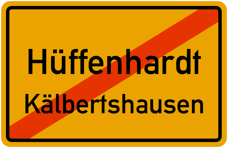 Ortsschild Hüffenhardt