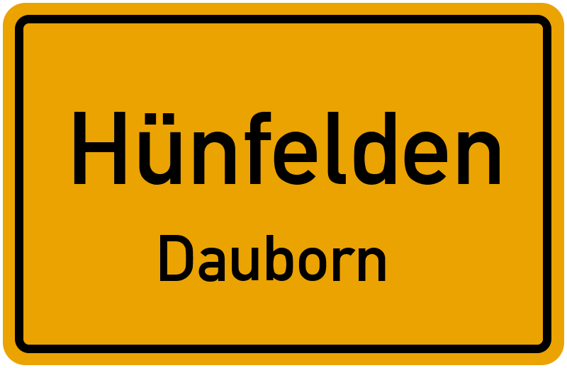 Ortsschild Hünfelden