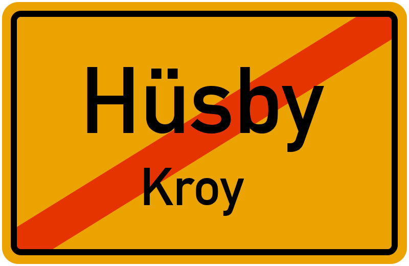 Ortsschild Hüsby