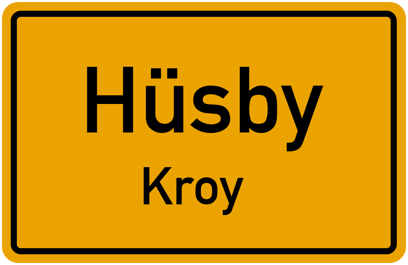 Ortsschild Hüsby