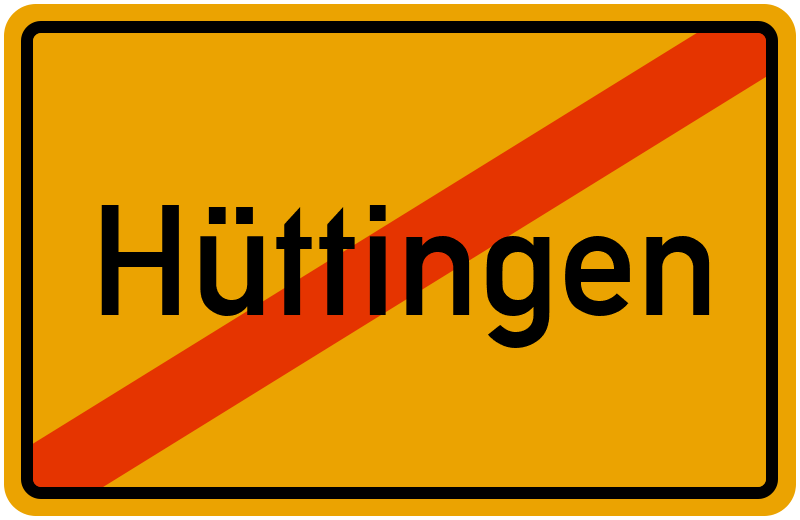 Ortsschild Hüttingen