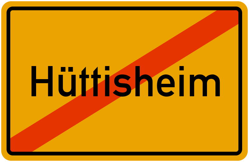 Ortsschild Hüttisheim