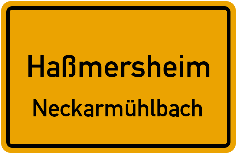 Ortsschild Haßmersheim