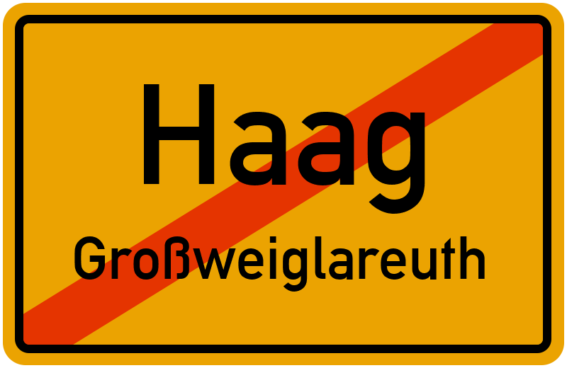 Ortsschild Haag