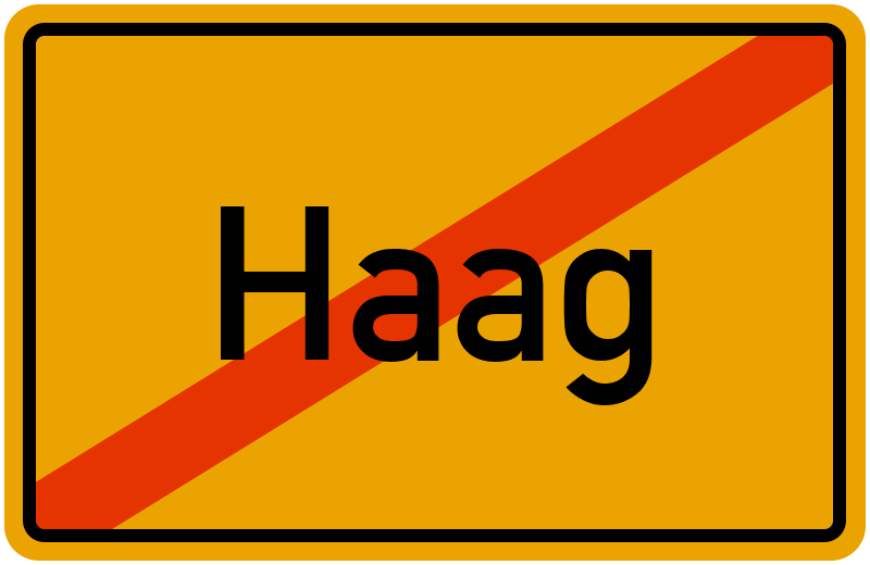 Ortsschild Haag