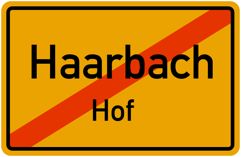Ortsschild Haarbach