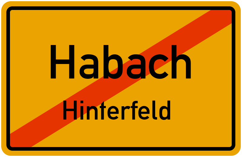 Ortsschild Habach