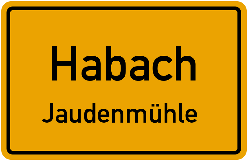 Ortsschild Habach