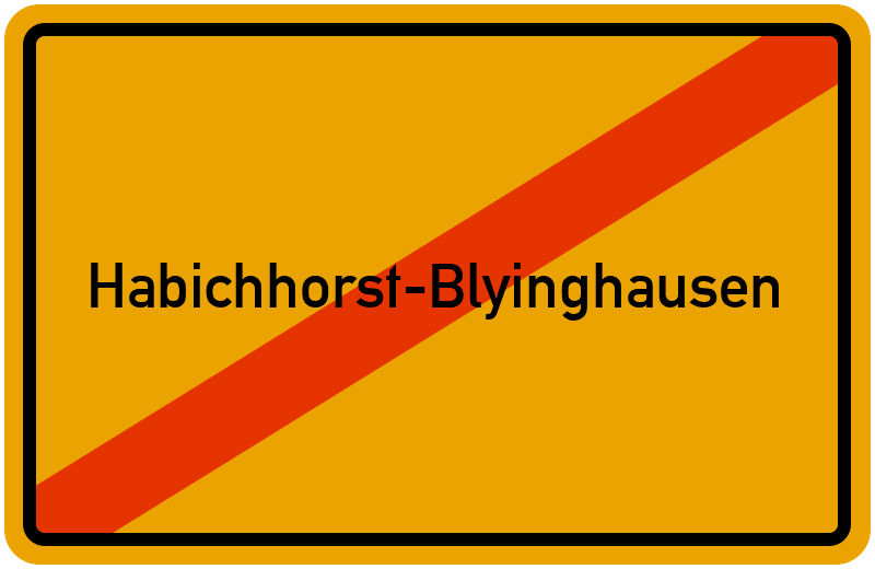 Ortsschild Habichhorst-Blyinghausen