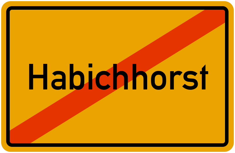 Ortsschild Habichhorst