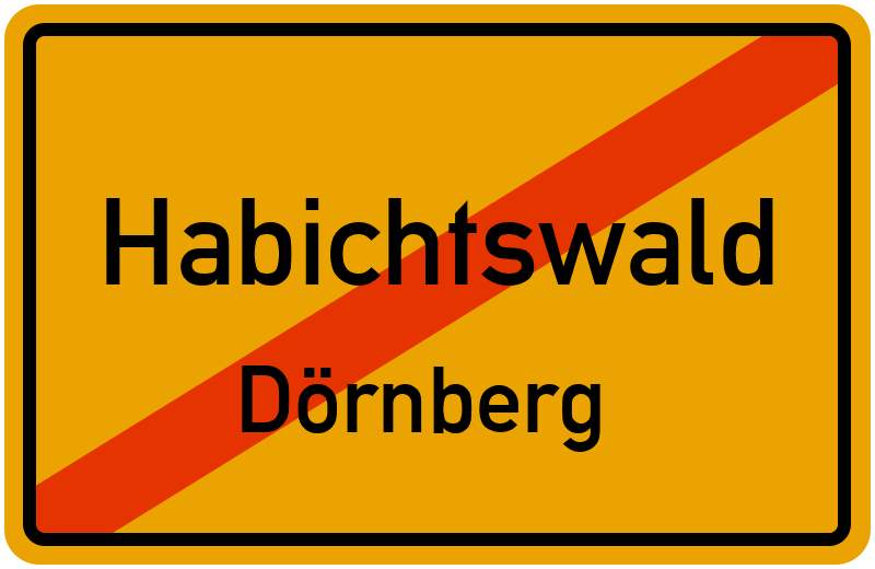 Ortsschild Habichtswald