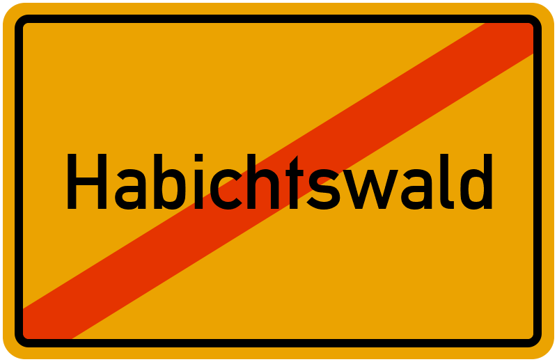 Ortsschild Habichtswald