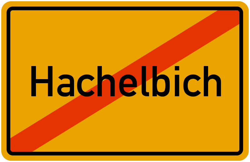 Ortsschild Hachelbich