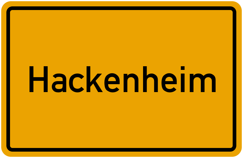 Ortsschild Hackenheim