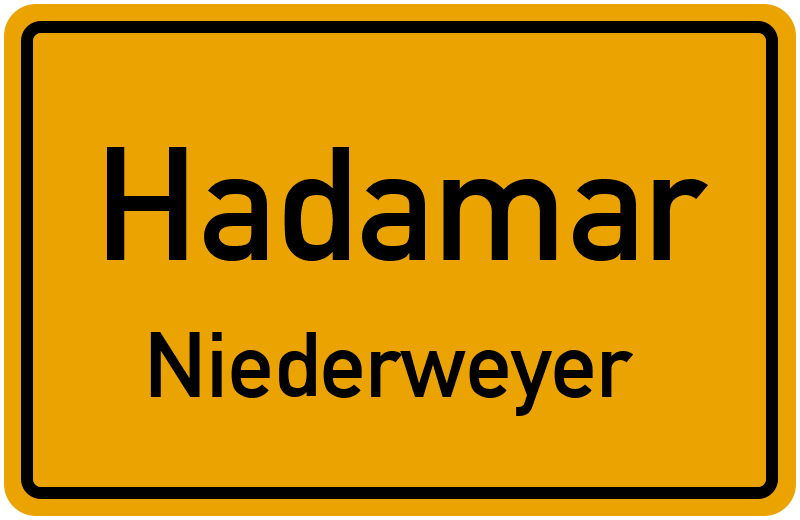 Ortsschild Hadamar