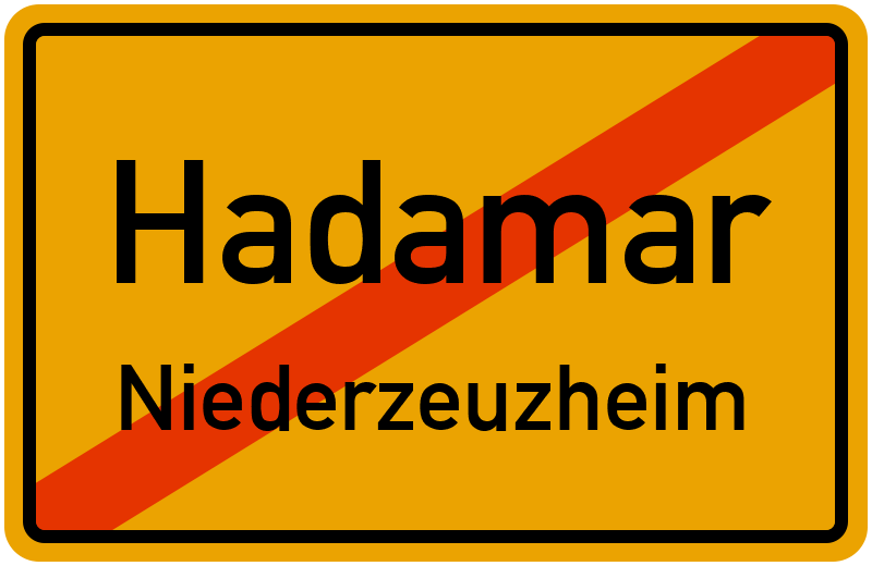 Ortsschild Hadamar