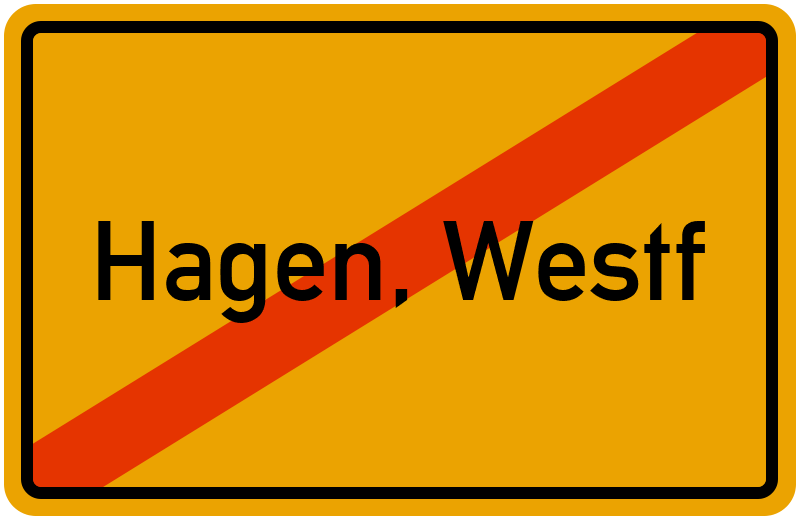 Ortsschild Hagen, Westf