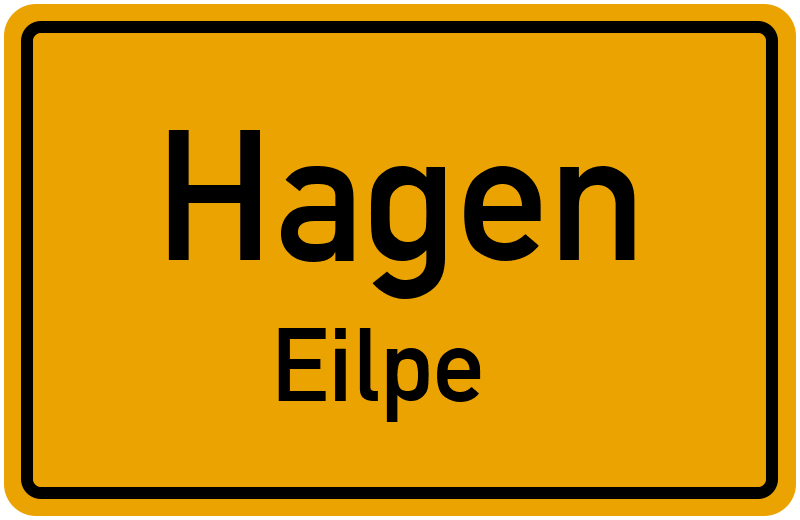 Ortsschild Hagen