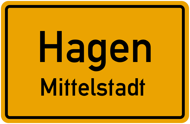 Ortsschild Hagen