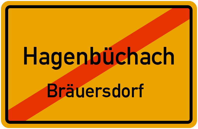 Ortsschild Hagenbüchach