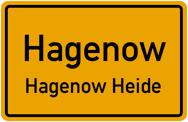 Ortsschild Hagenow