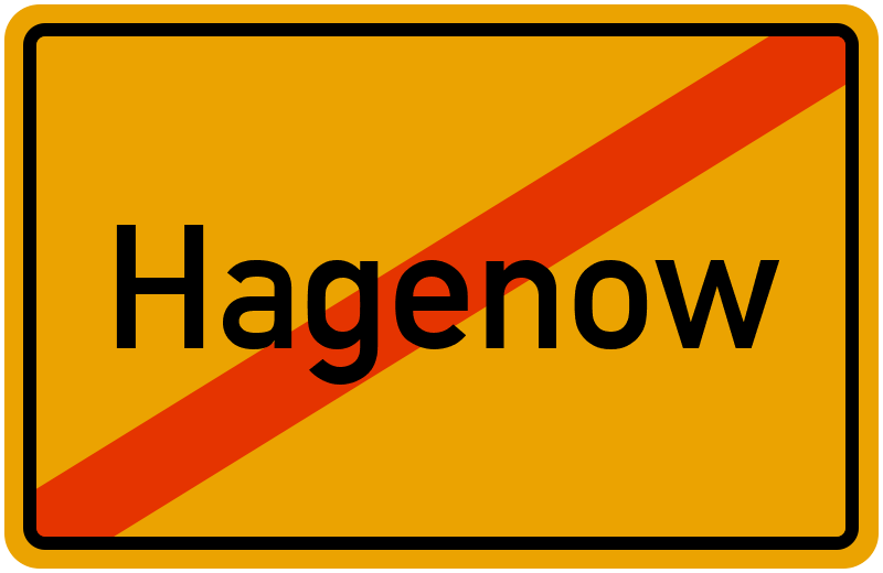 Ortsschild Hagenow