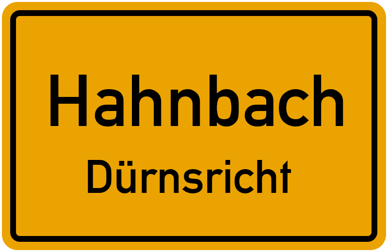 Ortsschild Hahnbach