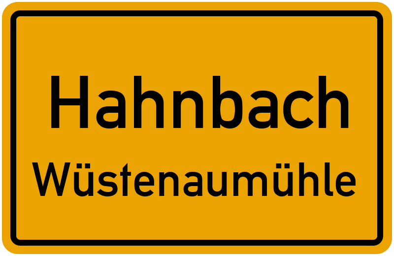 Ortsschild Hahnbach