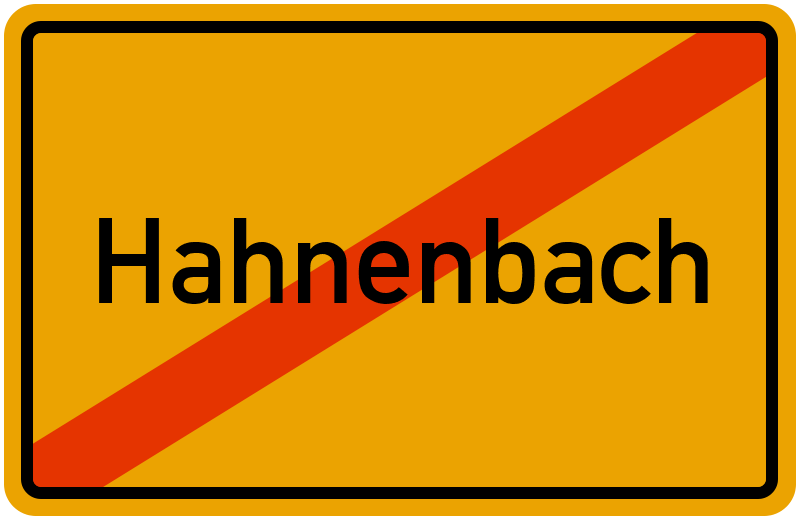 Ortsschild Hahnenbach