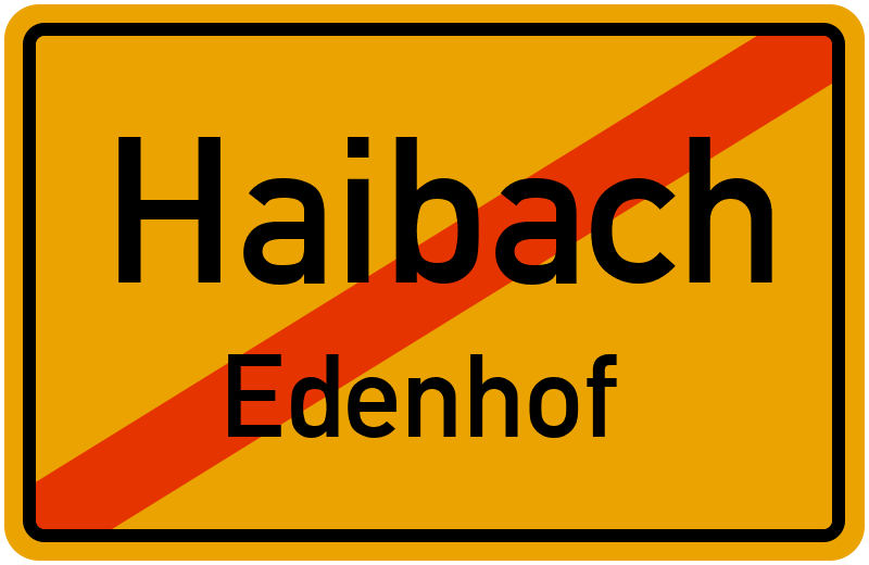 Ortsschild Haibach
