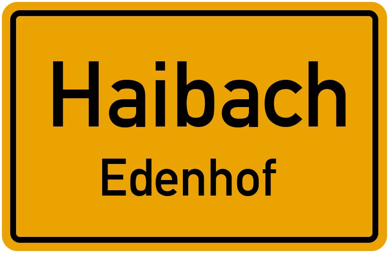 Ortsschild Haibach