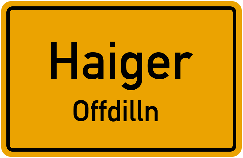 Ortsschild Haiger