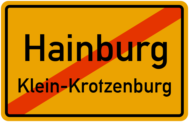 Ortsschild Hainburg