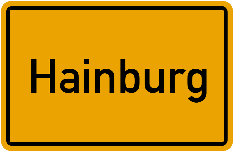 Ortsschild Hainburg