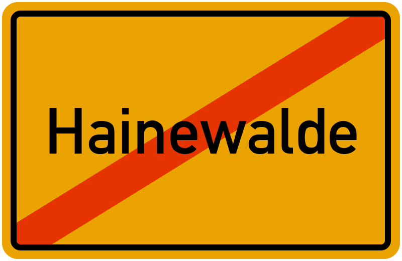 Ortsschild Hainewalde