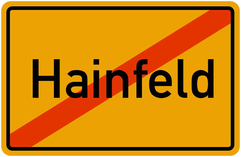 Ortsschild Hainfeld