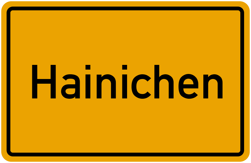 Ortsschild Hainichen