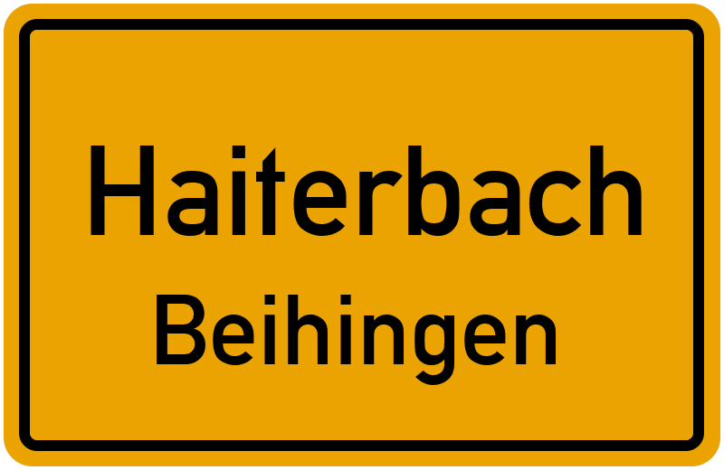 Ortsschild Haiterbach