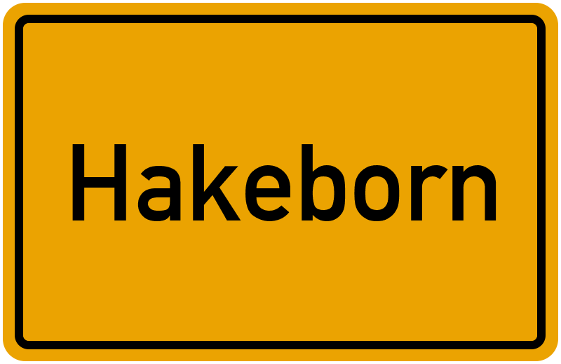 Ortsschild Hakeborn