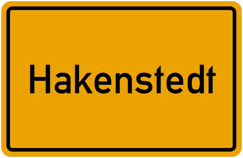 Ortsschild Hakenstedt