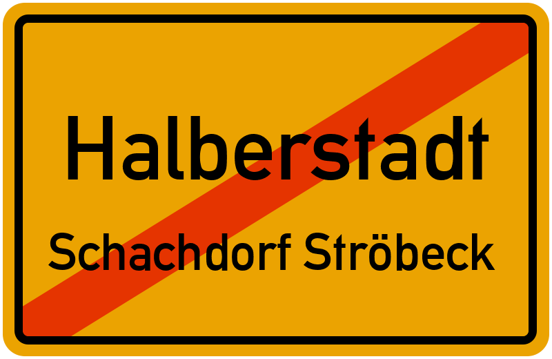 Ortsschild Halberstadt