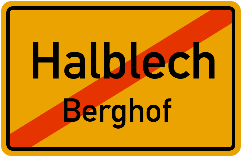 Ortsschild Halblech
