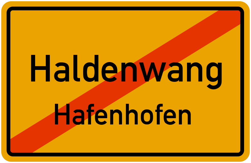 Ortsschild Haldenwang