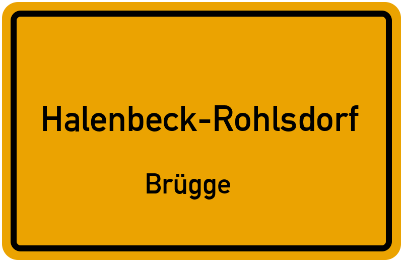 Ortsschild Halenbeck-Rohlsdorf