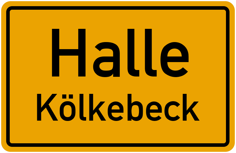 Ortsschild Halle