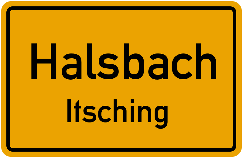 Ortsschild Halsbach