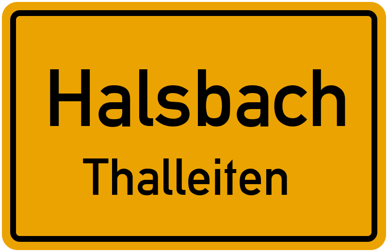 Ortsschild Halsbach